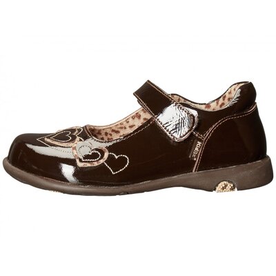 Kid Express Janita 21 (Dark Brown Patent/Cheetah)