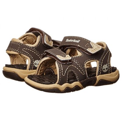 Timberland Kids Adventure Seeker 2-Strap Sandal 20 (Brown/Tan)