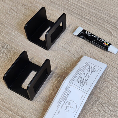 DAXINI Sponge Holder L003 Aluminium 2pcs Black