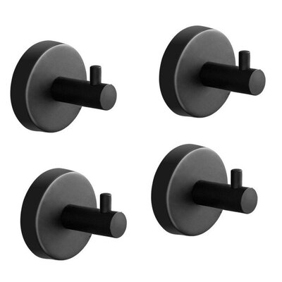 SIPAN Hook S-102 SUS-304 (4pcs) Black