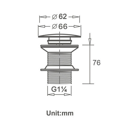 Disfact D121 Click-Clack (Without overflow) Silver
