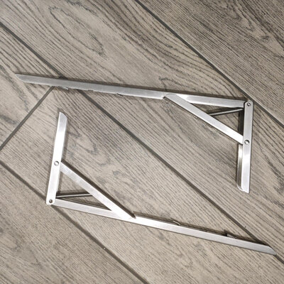 ZUOGANG Fold Bracket F12 - 29cm (Slim) Silver 2pcs