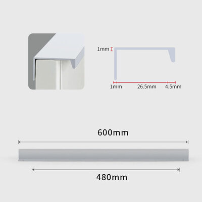 LEEDIS B-6805-480 (600mm) Silver