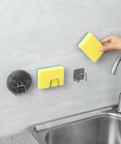 Fumei Sponge Holder (3M) Silver (4pcs)