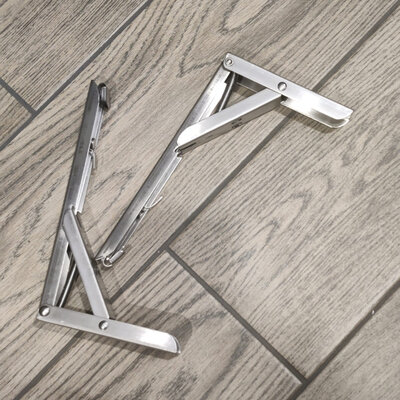 ZUOGANG Fold Bracket F8 - 19.5cm (Slim) Silver 2pcs