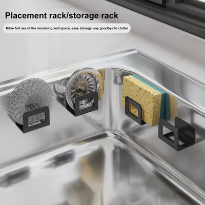 DAXINI Sponge Holder L003 Aluminium 2pcs Black