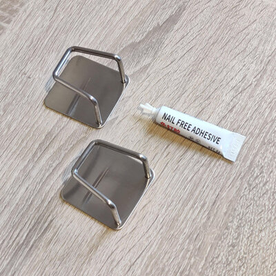 Jelos Sponge Holder (Glue) 2pcs Silver