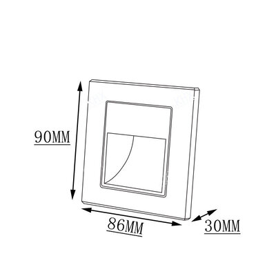BIO-PASS LED STEP LIGHT BASE (1.5W/3000K) White