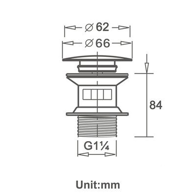 Disfact D120 Click-Clack (With overflow) White