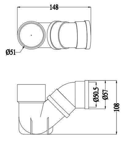 Daweier Shower Drain Base DL-01 (50/50mm)