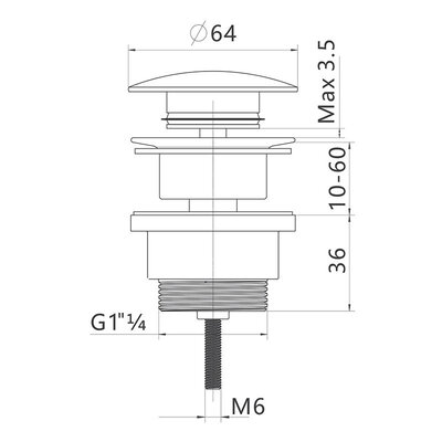 HAFREE HA-9251 (60mm) Chrome